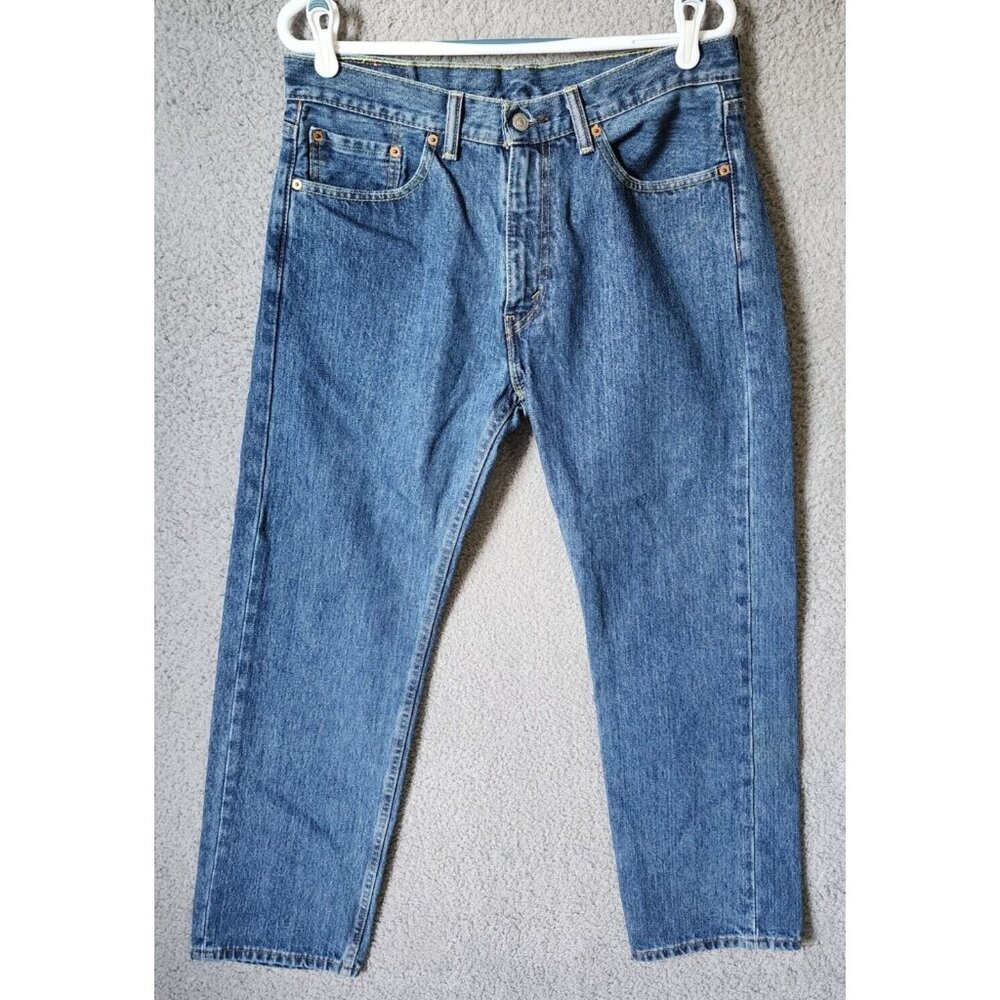 Levi's 505 Blue Denim Classic‎ Straight Leg Jeans Size 33 x 30 100% Cotton